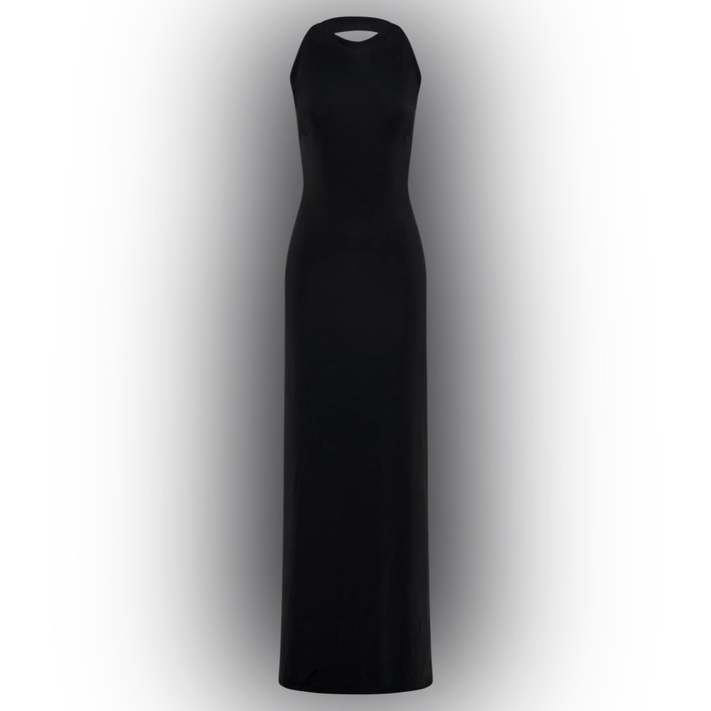 Meshki Louise Black Backless Maxi Dress XS